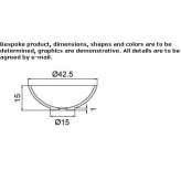 Round countertop washbasin made of single crystal Beuda