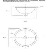 Oval undercounter washbasin Quiberon