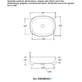 Oval countertop ceramic washbasin Rude