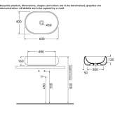 Oval countertop washbasin Rimasco