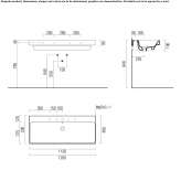 Rectangular ceramic washbasin with a towel rack Exmouth