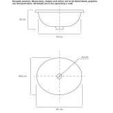 Semi-built-in, round washbasin Topaga