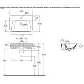 Rectangular ceramic washbasin with overflow Carver