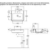 Rectangular countertop washbasin Rugland