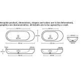 Oval cement countertop washbasin Agazzano