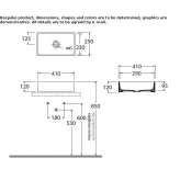 Ceramic countertop washbasin, rectangular, single Grillon