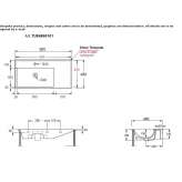 Ceramic recessed washbasin with integrated countertop Razvad