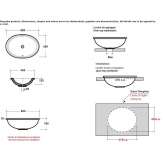 Umywalka ceramiczna nablatowa owalna Fizes