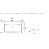 Built-in washbasin in glazed steel Cuba