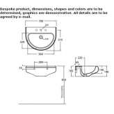 Free-standing ceramic washbasin Rugland