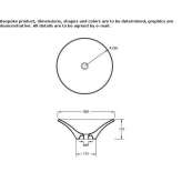 Umywalka ceramiczna okrągła nablatowa Turiacu