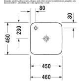 DuraCeram® square countertop washbasin Latresne