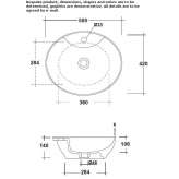 Oval countertop ceramic washbasin Rude