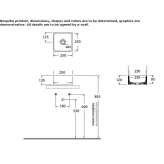 Pojedyncza umywalka ceramiczna nablatowa kwadratowa Grillon