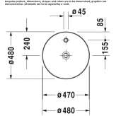 DuraCeram® round countertop washbasin Latresne