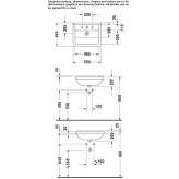 Partially recessed ceramic washbasin Dardagny