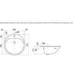 Built-in washbasin in glazed steel Orleat