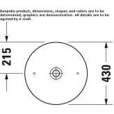 Ceramic countertop washbasin, round, single Truckee