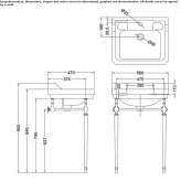 Vitreous China console washbasin with overflow Schitu