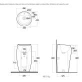 Free-standing ceramic washbasin Kishuara