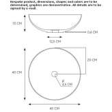 Round ceramic washbasin, countertop Ieper