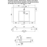 Rectangular, single ceramic washbasin mounted to the wall Poricany