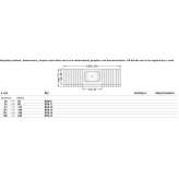Rectangular custom-made washbasin with integrated countertop Bensheim