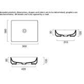 Rectangular ceramic countertop washbasin Mnisek