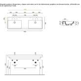 Double washbasin with towel rail Mamantel