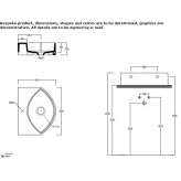 Ceramic washbasin mounted to the wall Kustavi