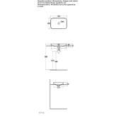 Umywalka ceramiczna półwpuszczana w prostokątny kształt Trafford