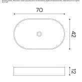 Livingtec® oval countertop washbasin Milagres