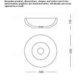 Round countertop washbasin made of lecce stone Bohotin