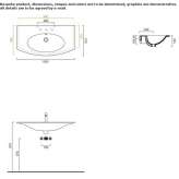 Ceramic washbasin with overflow Oniceni