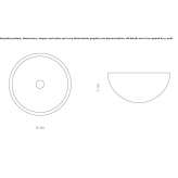 Round glass countertop washbasin Bystrom