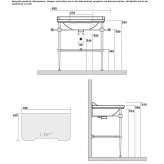 Ceramic console washbasin with towel rack Lugrin