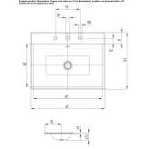 Recessed washbasin in enamelled steel Pitstone