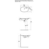 Oval ceramic washbasin, recessed Trafford