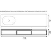 Umywalka konsolowa ścienna z szufladami Kineshma