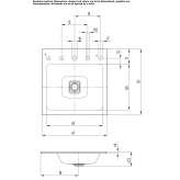 Recessed washbasin in enamelled steel Glarus