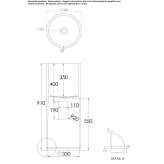 Freestanding round resin washbasin Sandwich