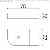 Rectangular Livingtec® washbasin with integrated countertop Torphins