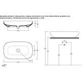 Rectangular countertop ceramic washbasin Stignano