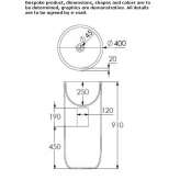 Freestanding round washbasin Mezzano