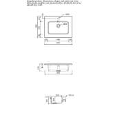 Single washbasin recessed into a rectangle Mustang