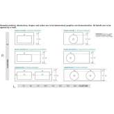 Recessed double sink in composite material Wisch