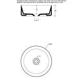 Ceramic countertop washbasin, round, single Nyul