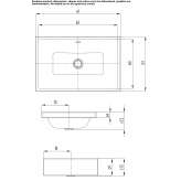 Rectangular countertop washbasin made of enameled steel Pitstone