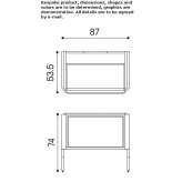 Free-standing MDF washbasin cabinet with drawers Bohemia