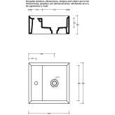 Single square ceramic washbasin Sedbergh